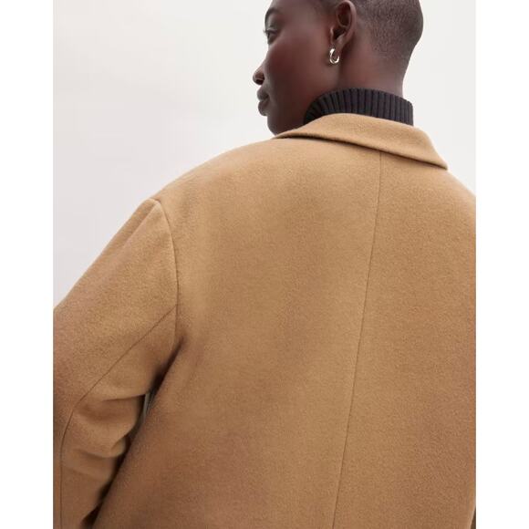 Everlane The Italian ReWool Cocoon Coat Camel Women XXS NWT - Picture 3 of 13